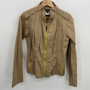 Lida Baday S Lightweight Tan Bomber Moto Style Jacket